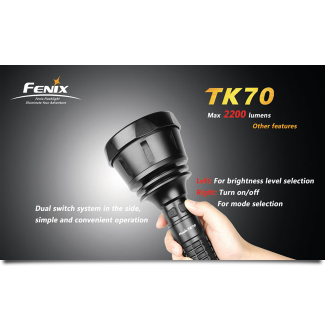 Поисковый фонарь Fenix TK70 3x , серых XM-L LED, 2200 люмен  