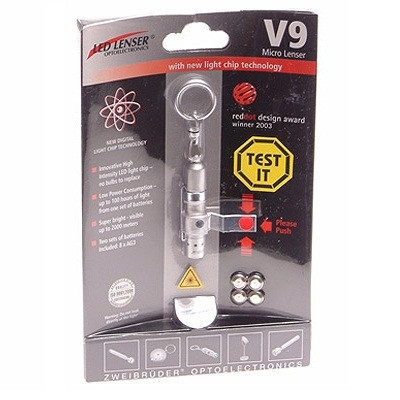 Фонарь-брелок Led Lenser V9 MICRO-LENSER, 13 лм (Блистер)  