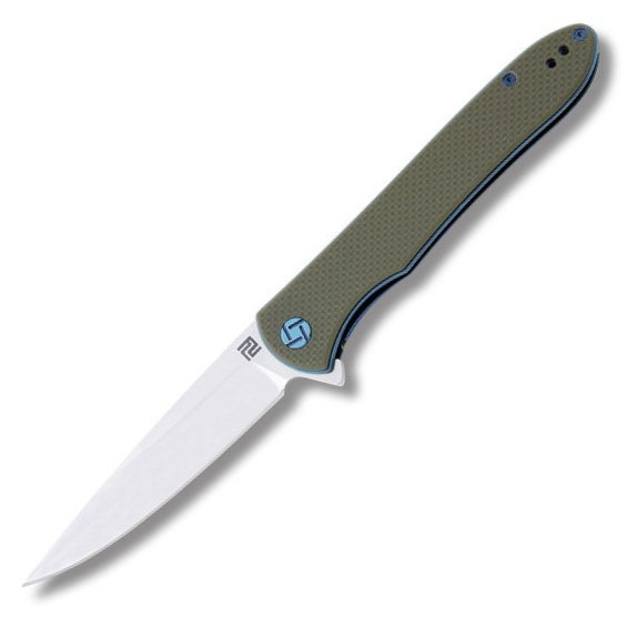 Нож Artisan Shark Black Blade, D2, G10 Flat olive 