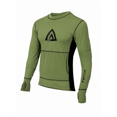 Худи мужское Aclima WarmWool Hood Sweater Man Forest Green/Black, L