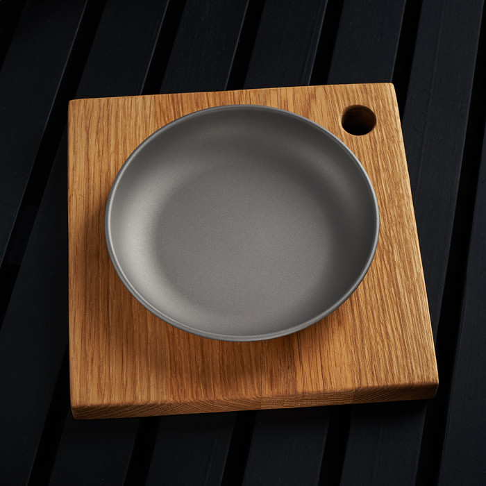 Тарелка титановая средняя (147мм) TiTo Titanium серая  