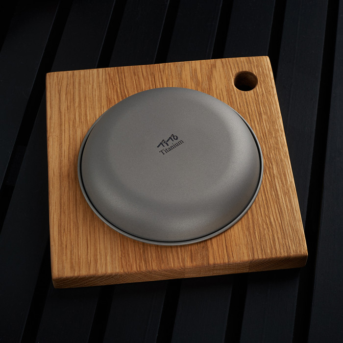 Тарелка титановая средняя (147мм) TiTo Titanium серая  