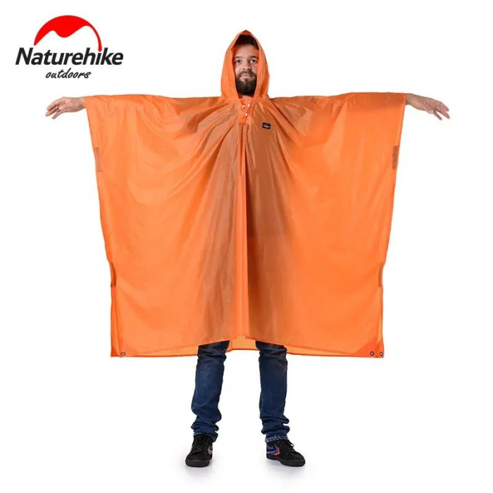 Пончо-тент Naturehike 20D silicone orange NH17D003-M  