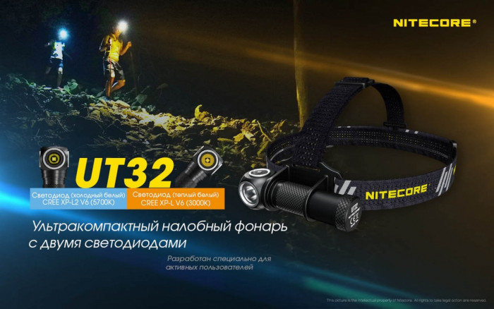 Фонарь налобный Nitecore UT32  