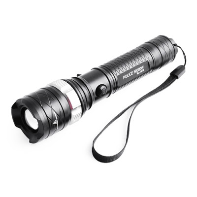 Карманный фонарь Police 12v 1873-T6,серый XML (XM-L) T6,1000 Лм, zoom