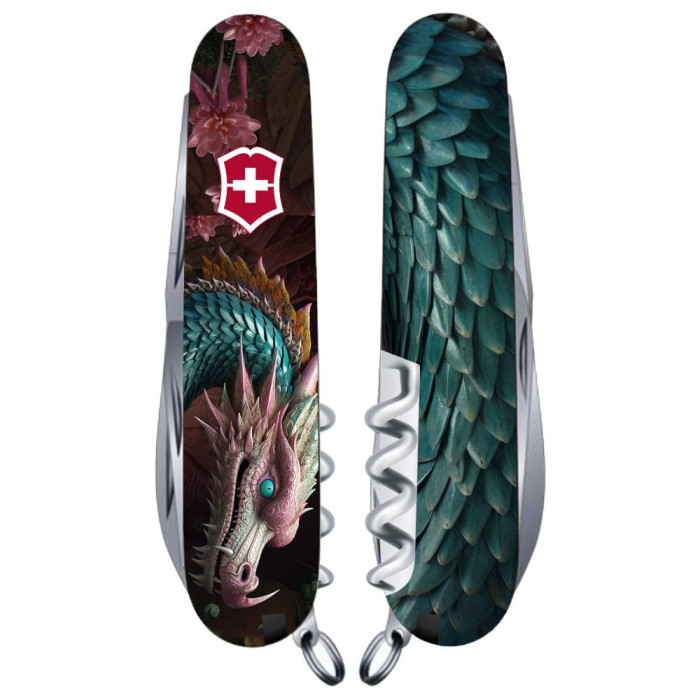 Складной нож Victorinox CLIMBER ZODIAC Лазурный дракон 1.3703.3.Z3290p  