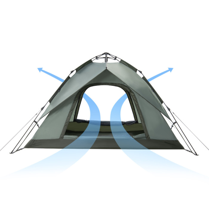Палатка трехместная автоматическая Naturehike NH21ZP008, оливково-зеленая  