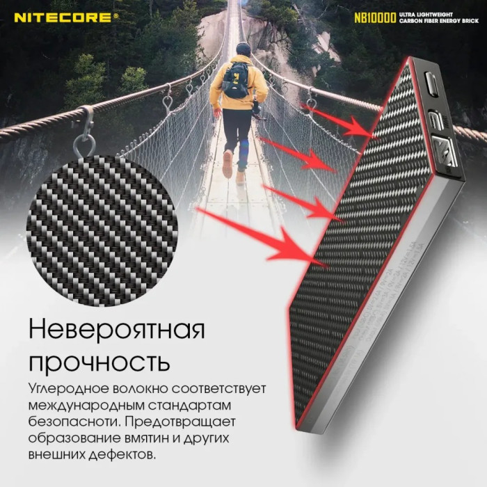 Внешнее зарядное устройство Power Bank Nitecore NB10000 (QC 3.0, 10000mAh)  