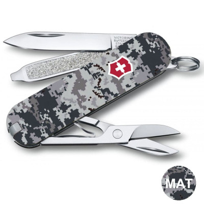 Складной нож Victorinox CLASSIC SD ARMY Пиксель синий с красн Лого 0.6223.3.W3943pw