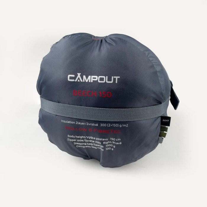 Спальный мешок Campout Beech (4/-1°C), 150 см - Right Zip, Khaki (PNG 248647)  