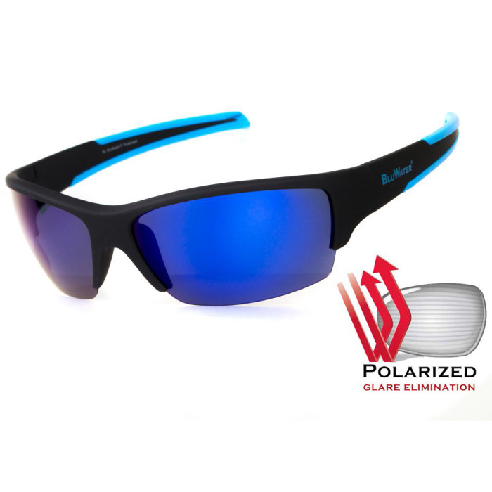 Очки BluWater Daytona-2 Polarized (G-tech blue) зеркальные синие  