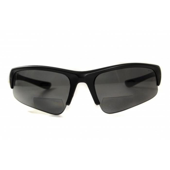 Очки BluWater Winkelman-1 polarized (1.5 bifocal) (gray) черная бифокальная линза с диоптриями  