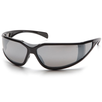 Очки Pyramex Exeter (silver mirror) зеркальные черные