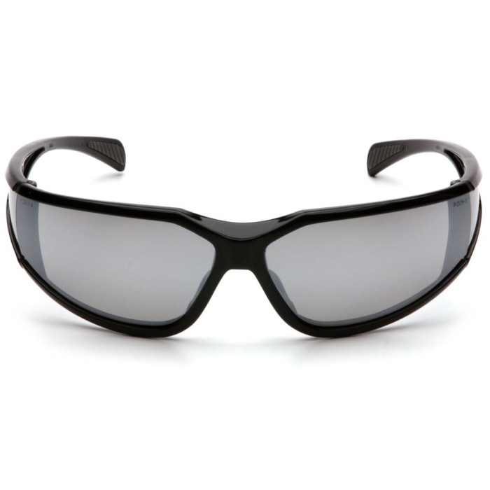 Очки Pyramex Exeter (silver mirror) зеркальные черные  