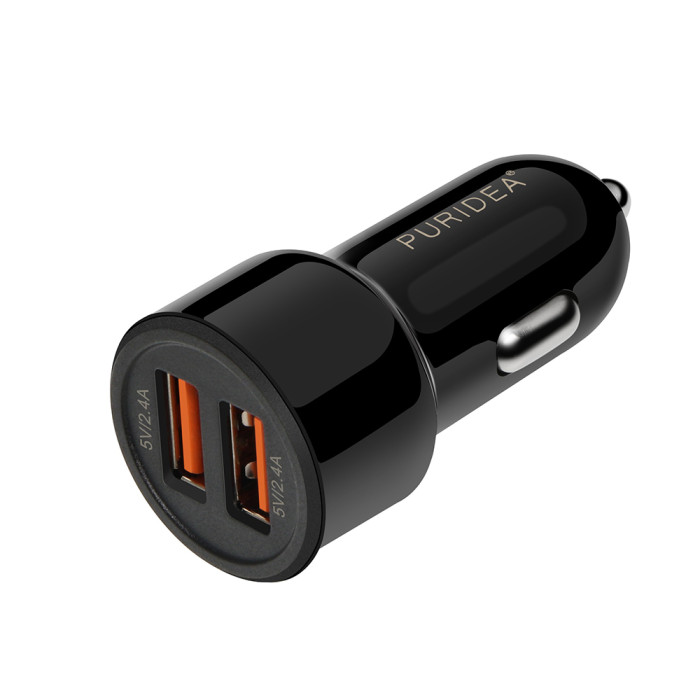 Автомобильное ЗУ Puridea CC02 2XUSB DUAL FAST CHARGE Black 