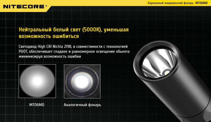 Карманный фонарь Nitecore MT06MD, 180 люмен  