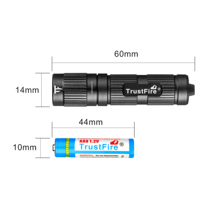 Фонарь TrustFire MINI3 KIT A, черный  
