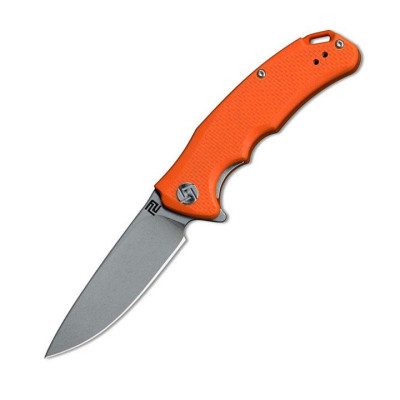 Нож Artisan Tradition Black Blade, D2, G10 Flat orange