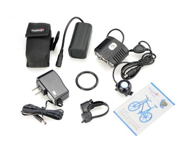 Велофара TrustFire TR-D009 (3xCree XM-L, 2100 люмен, 4 режима, 4x18650 - 8.4V)  