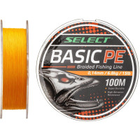 Шнур Select Basic PE 100m (оранжевый) 0.18mm 22lb/9.9kg