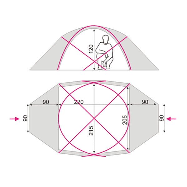 Палатка Terra Incognita Toprock 4  