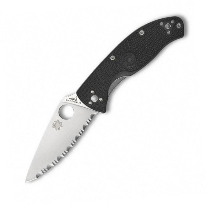 Нож Spyderco Tenacious FRN серрейтор (C122SBK) 