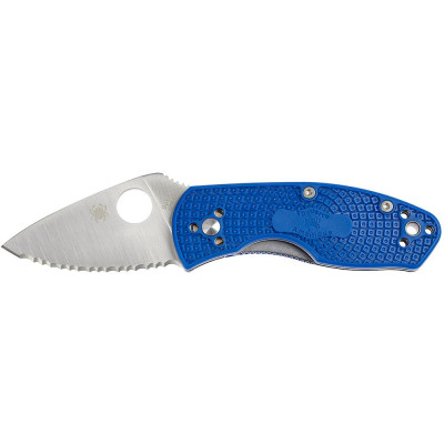Нож Spyderco Ambitious Lightweight S35VN, серрейтор blue (C148SBL)