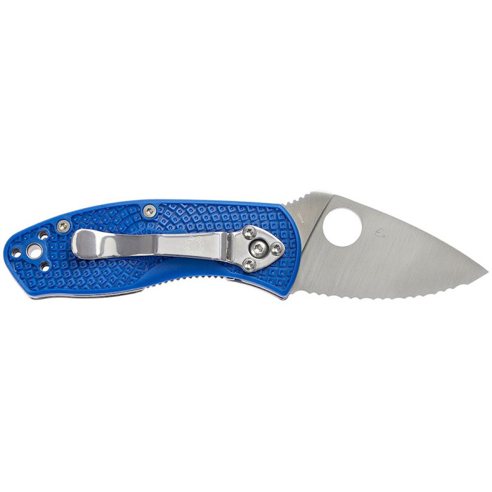 Нож Spyderco Ambitious Lightweight S35VN, серрейтор blue (C148SBL)  