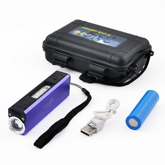 Карманный фонарь Police U839-XPE+4SMD,18650, USB, Power Bank  