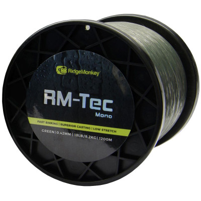 Леска RidgeMonkey RM-Tec Mono 1200m 0.38mm 15lb/6.8kg Green