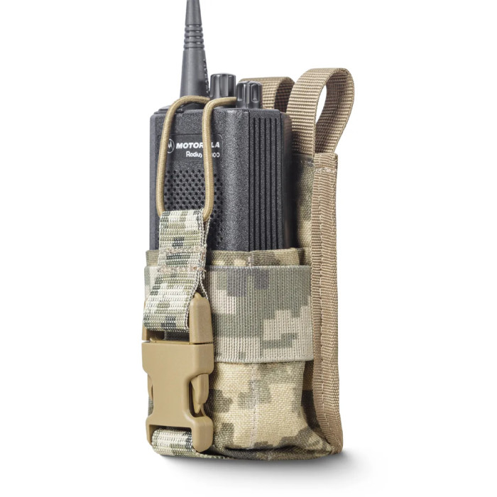 Подсумок Ukrarmor для рации. Крепеж Molle. Cordura 500D Пиксель  