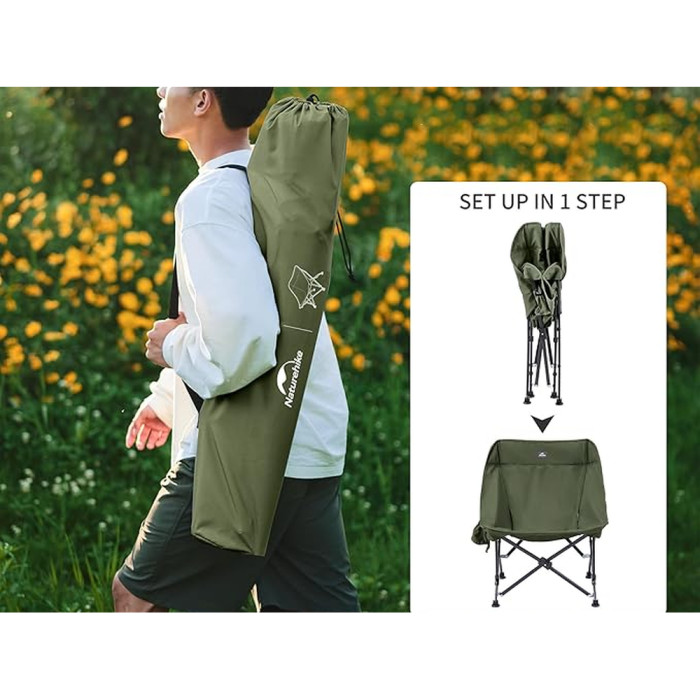 Стул складной Naturehike CNK23JU0001, темно-зеленый  