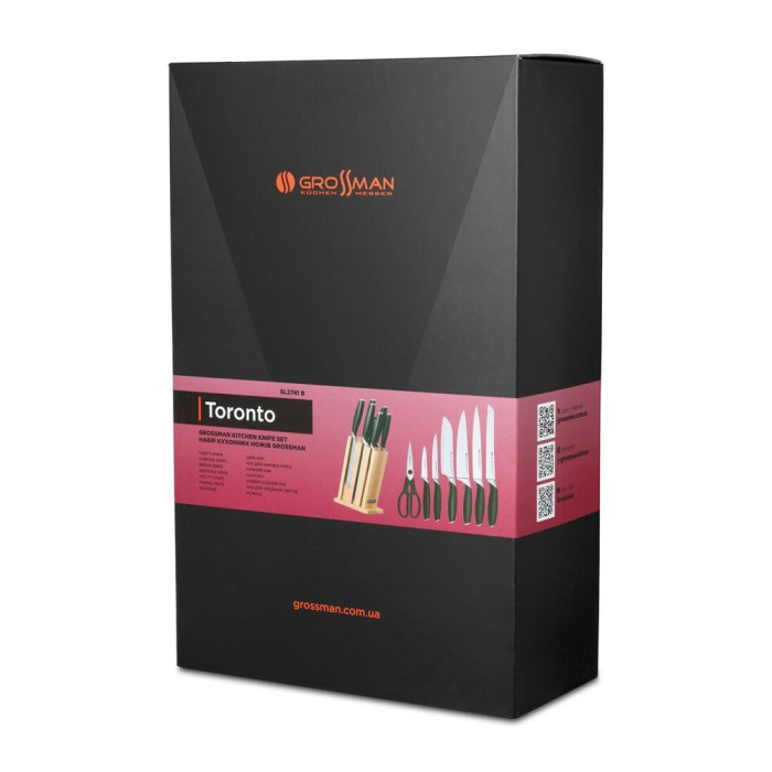Набор кухонных ножей Grossman SL2741B-Toronto  