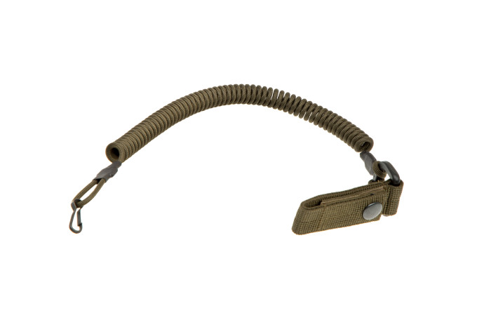 Тренчик страховочный с карабином и креплением на пояс army green  