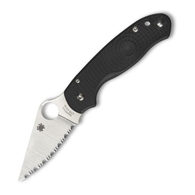 Нож Spyderco Para 3, FRN, серрейтор (C223SBK)  