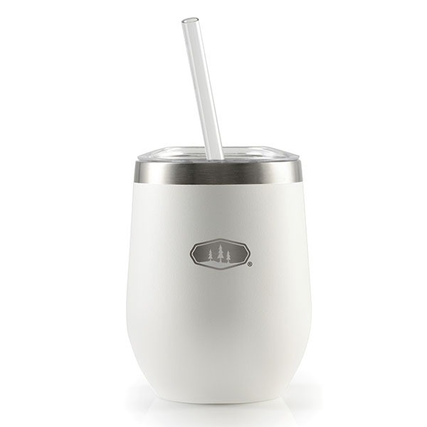 Термокружка с трубочкой GSI Outdoors Glacier Stainless Vacuum 12 fl.oz.Tumbler (белый)  