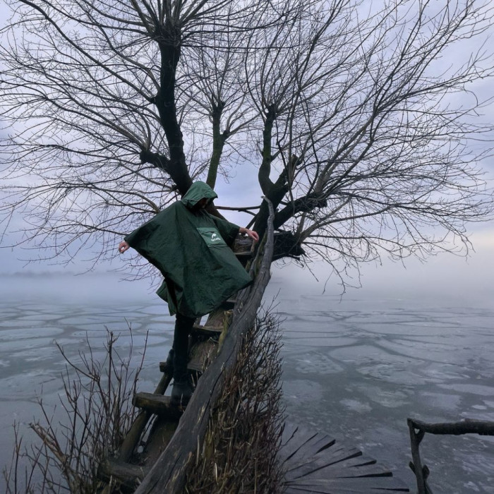 Плащ-дождевик Naturehike CNH23RG001, темно-зеленый (поврежденная упаковка)  