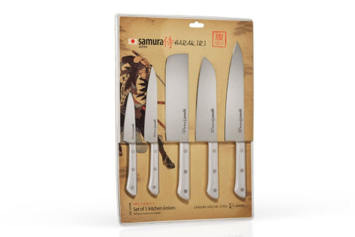 Набор из 5-и кухонных ножей Samura Harakiri SHR-0250W  