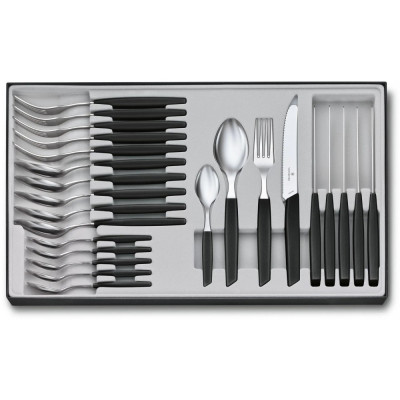 Набор кухонный Victorinox Swiss Swiss Modern, Table Set Tomato Knife, 24 Pieces, черный