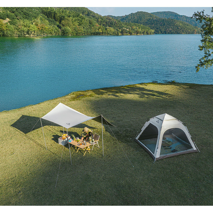 Палатка четырехместная автоматическая Naturehike Ango CNK2550WS010, коричневая  