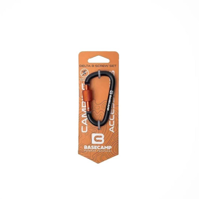 Карабин алюминиевый сервисный Base Camp Delta 8 Screw Set, Black (BCP 61115)