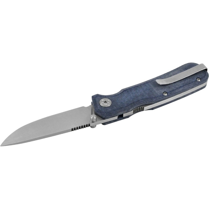 Нож Maserin Pulse, Magnacut, микарта, синий  