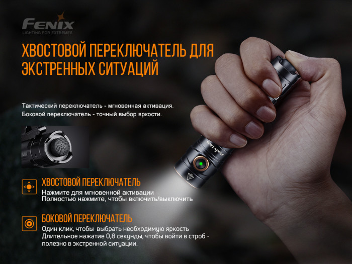 Карманный фонарь Fenix LD30, LUMINUS SST40 LED, 1600 люмен  