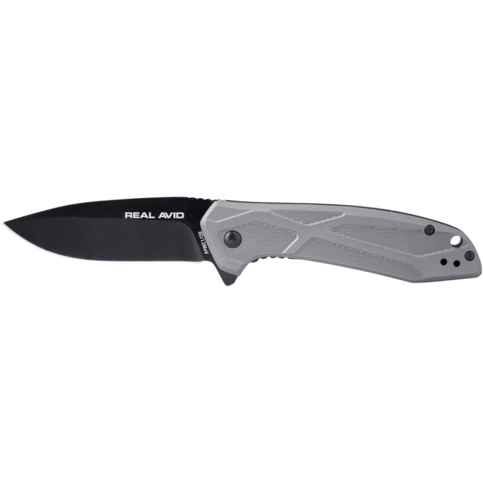 Нож Real Avid RAV-2, Black Oxide, Aluminum grey  