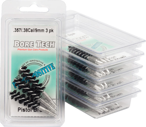 Набор нейлоновых ершиков Bore Tech для пистолетов калибра 9 мм 3 шт. резьба 8/32 M (BTNP-38-003)  