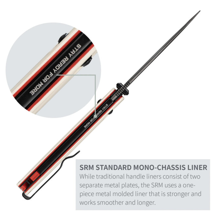 Нож складной SRM Terrier 258L-GT2, белый  