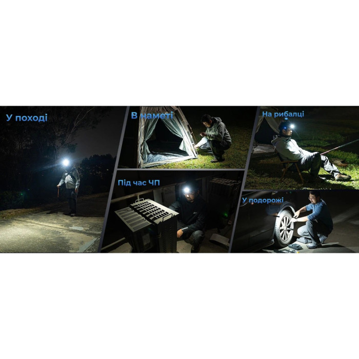 Фонарь Wuben E7 6500К, зеленый  