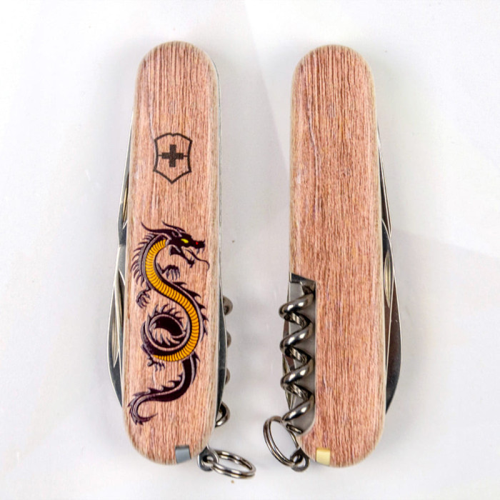 Складной нож Victorinox SPARTAN ZODIAC 3D Деревянный дракон 1.3603.7.Z3310h  