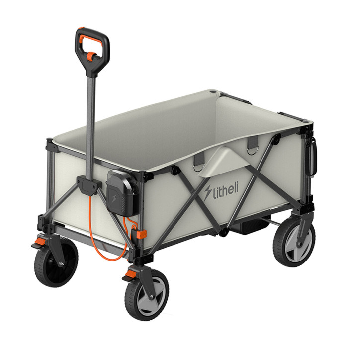 Аккумуляторная тележка Litheli с двигателем от павербанка (УМБ Litheli Power Bank 20000 mAh, 45 W в комплекте)  