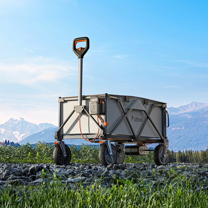 Аккумуляторная тележка Litheli с двигателем от павербанка (УМБ Litheli Power Bank 20000 mAh, 45 W в комплекте)  